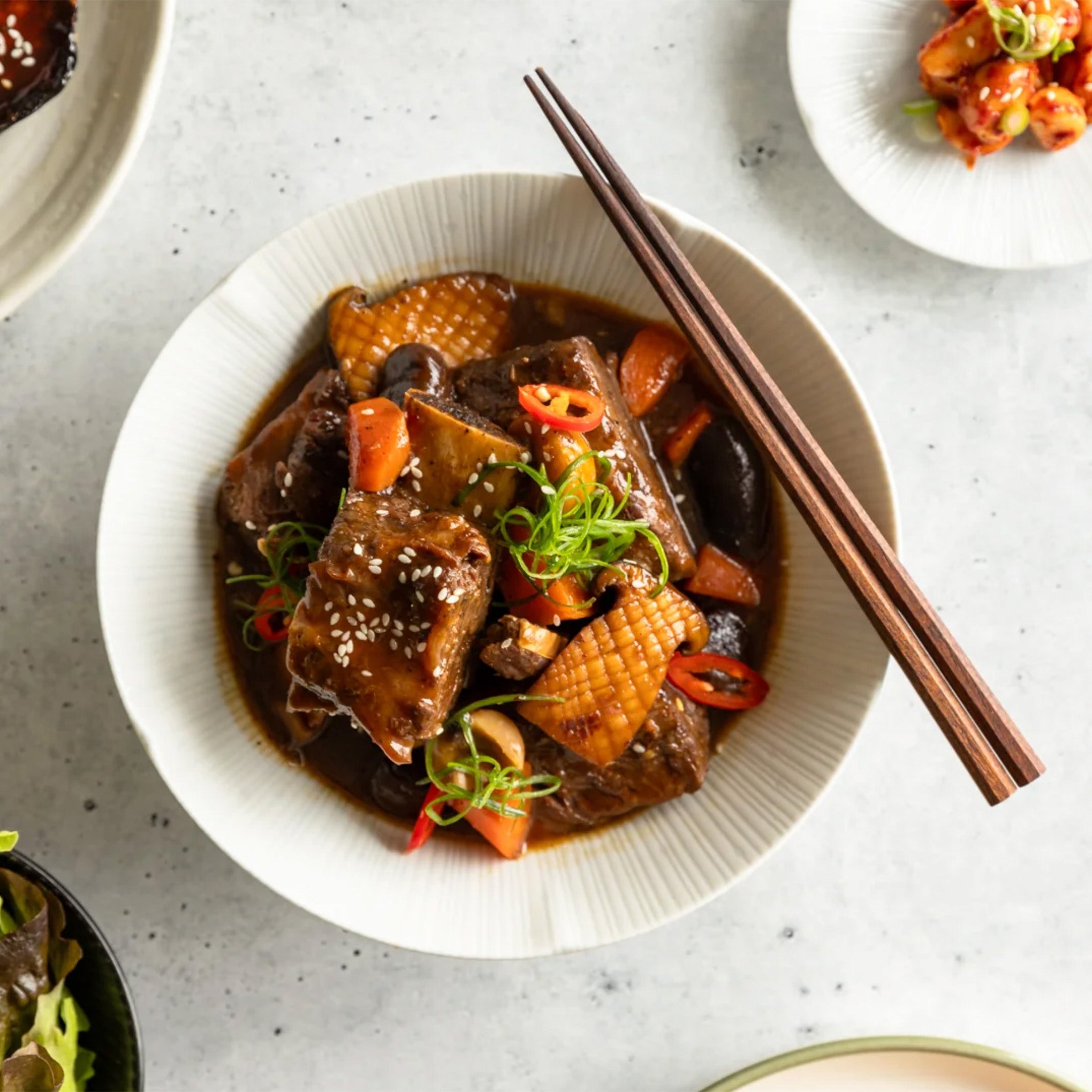 ChamCham Sauce Korean Braised Short Ribs - Galbijjim