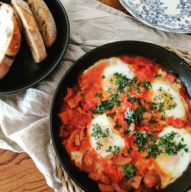 Cunliffe & Waters Tomato & Basil Pasta Sauce Baked Eggs