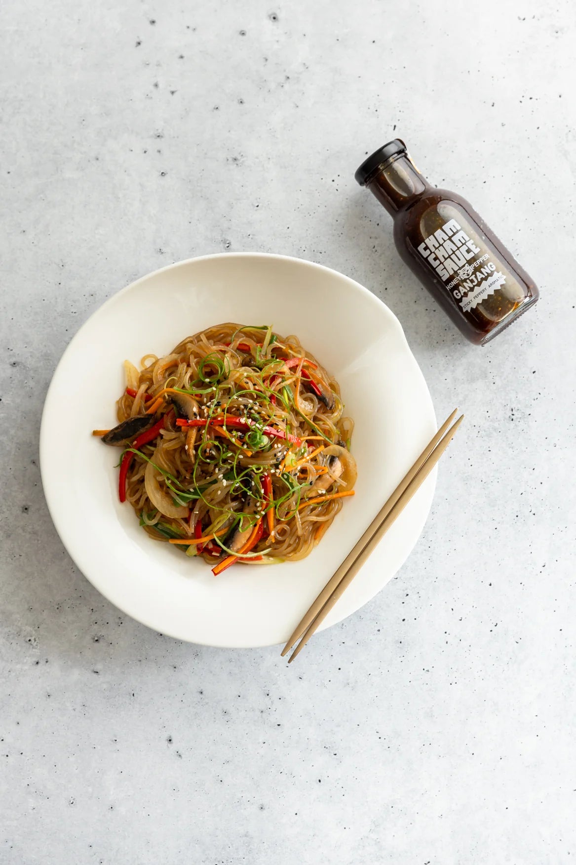 ChamCham Sauce: Bulgogi Japchae - Korean beef glass noodle