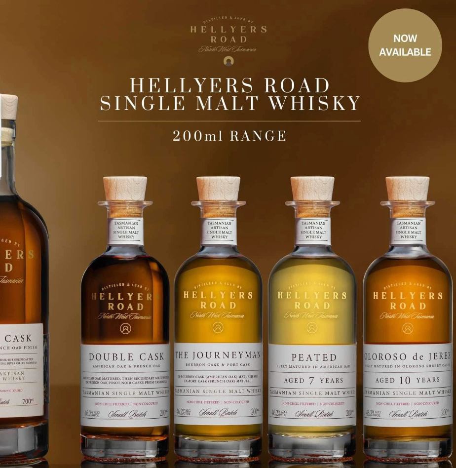 Hellyer's Whisky Distillery - Hellyers Road Double Cask Whisky 200ML