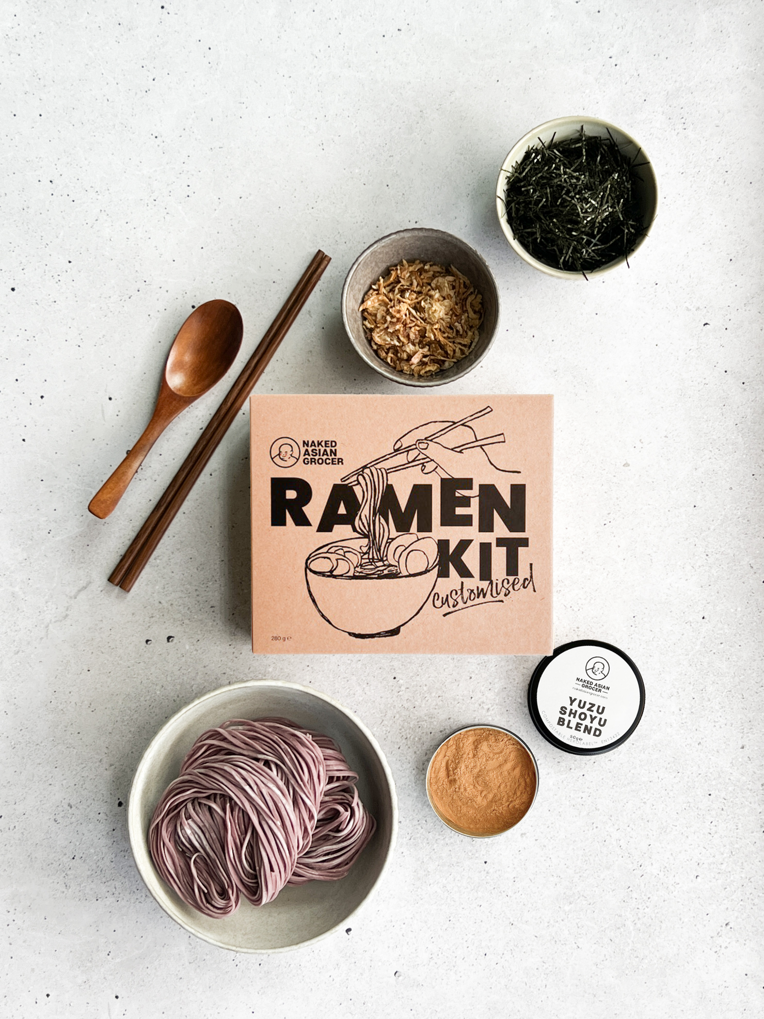 Naked Asian Grocer - Ramen Kit (Purple Sweet Potato Ramen + Yuzu Shoyu)