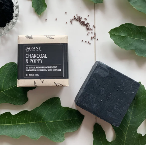 Barany Naturals - Charcoal & Poppy Exfoliating Bar