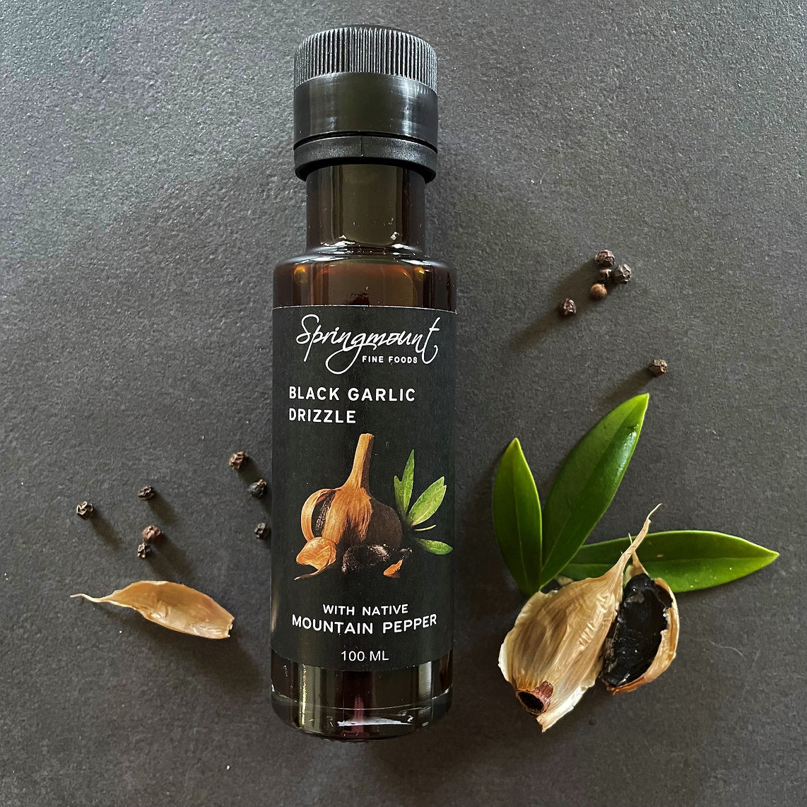 Springmount Fine Foods - Black Garlic Drizzle with Native Mountain Pepper