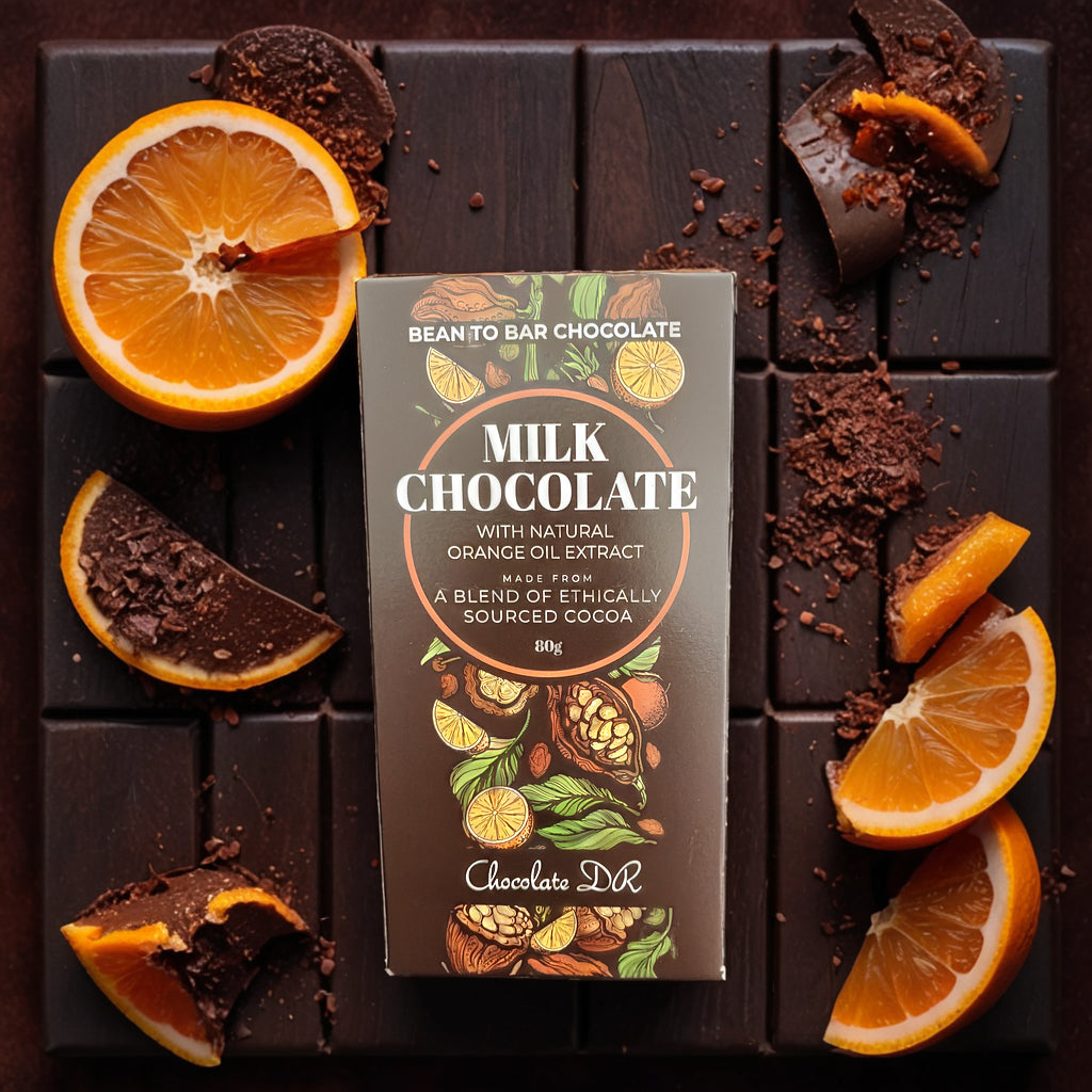 Chocolate DR - Milk Chocolate with Natural Orange Oil, 80g