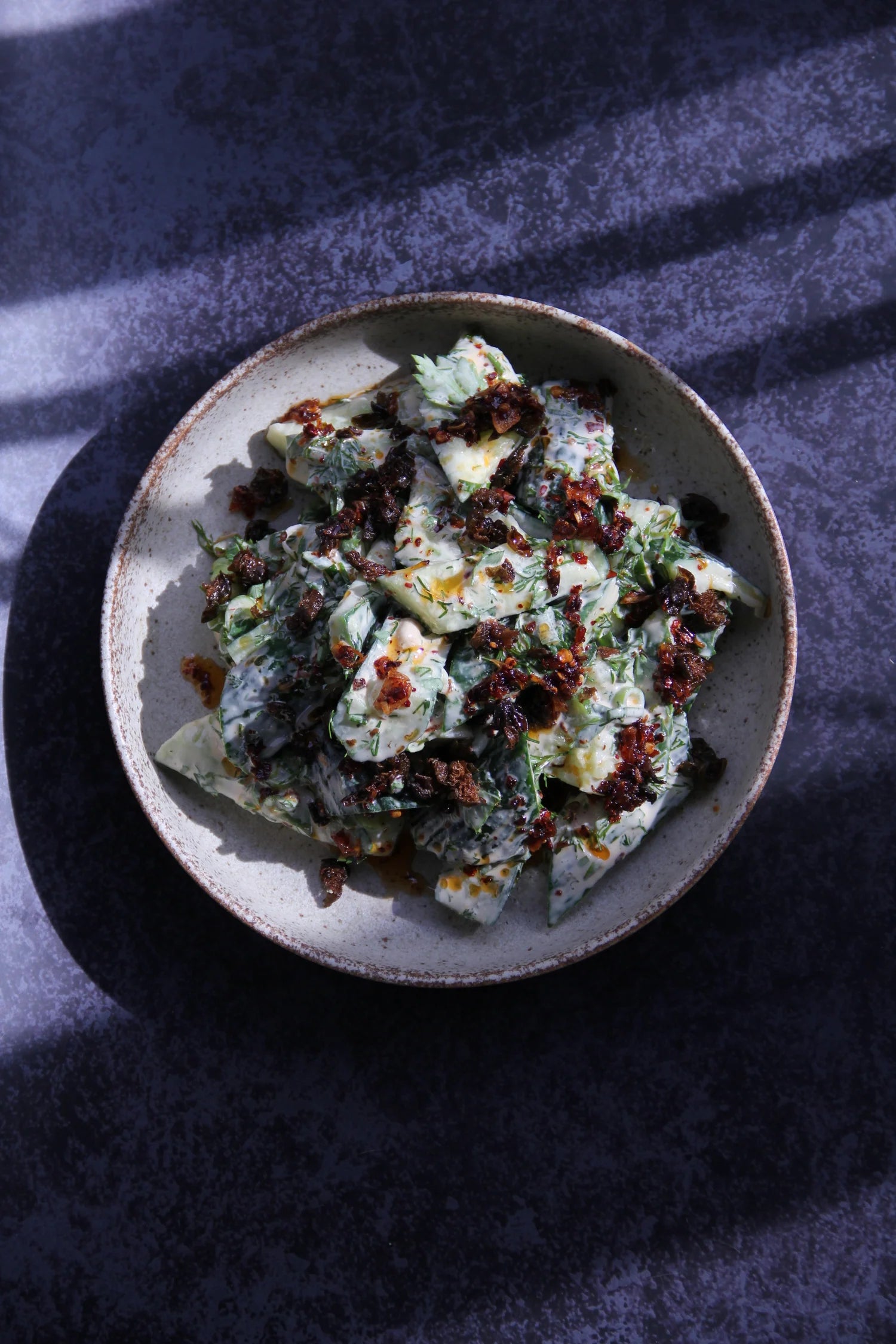 Tahini Cucumber Salad by Sandra Seah, Six-Eyed Scorpion