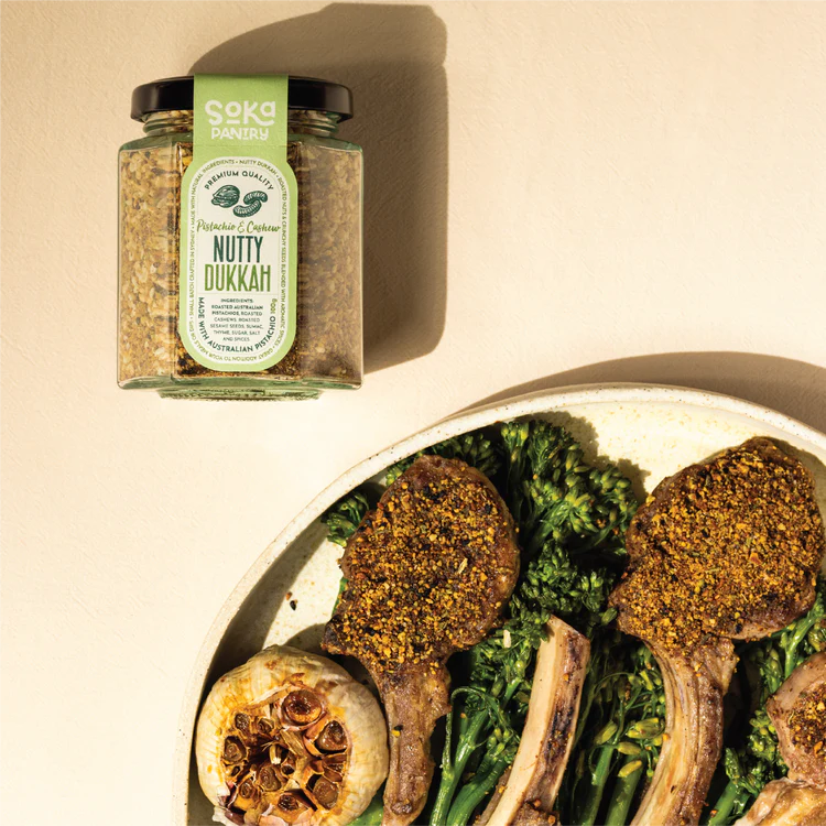 Soka Pantry NUTTY DUKKAH-Coated Lamb Cutlets