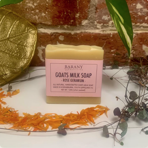 Barany Naturals - Rose Geranium Goats Milk Body Bar