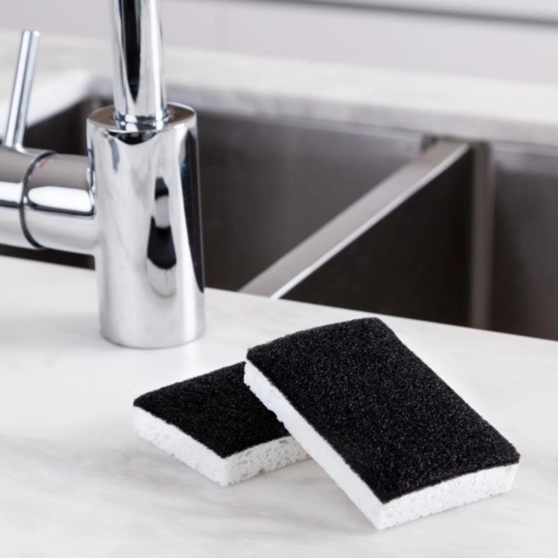 Barkly Basics - Black & White Scourer Sponges (2Pk)