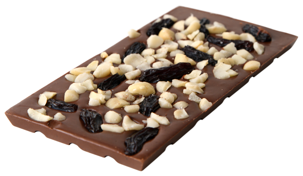 Charley's Chocolate - Macadamia & Raisin - Milk Chocolate