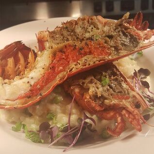 Garlicious Grown Lobster Risotto with Black Garlic Butter