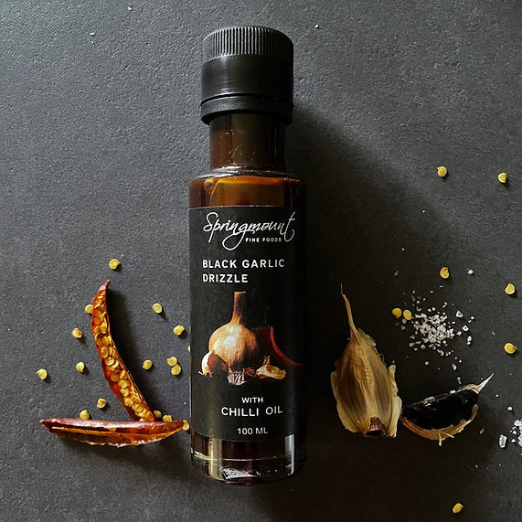 Springmount Fine Foods - Black Garlic Drizzle with Chilli Oil